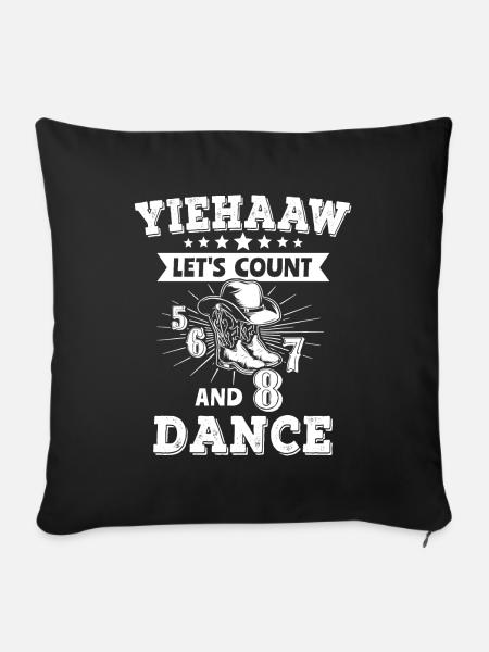 Line Dancing Line Dancer - Sofakissenbezug 45 x 45 cm - Schwarz