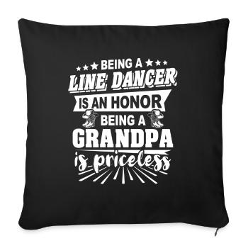 Line Dancing Grandpa - Sofa pillowcase 17,3'' x 17,3'' (45 x 45 cm) - black - Front
