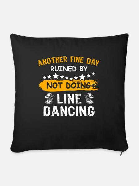 Line Dancer Line Dancing - Sofakissenbezug 45 x 45 cm - Schwarz