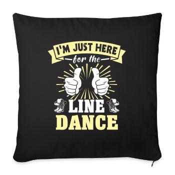 Line Dancer Line Dancing - Sofa pillowcase 17,3'' x 17,3'' (45 x 45 cm) - black - Front