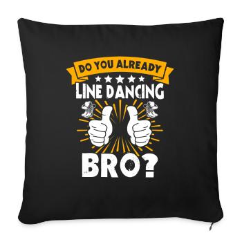 Line Dancer Line Dancing - Sofa pillowcase 17,3'' x 17,3'' (45 x 45 cm) - black - Front