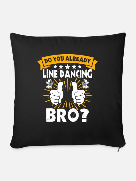 Line Dancer Line Dancing - Sofakissenbezug 45 x 45 cm - Schwarz