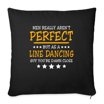 Line Dancing Perfect Line Dance - Sofakissenbezug 45 x 45 cm - Schwarz - Vorne