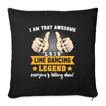 Line Dancing Line Dance - Sofa pillowcase 17,3'' x 17,3'' (45 x 45 cm) - black - Front