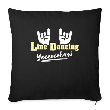 Line Dancing Line Dance - Sofa pillowcase 17,3'' x 17,3'' (45 x 45 cm) - black - Front