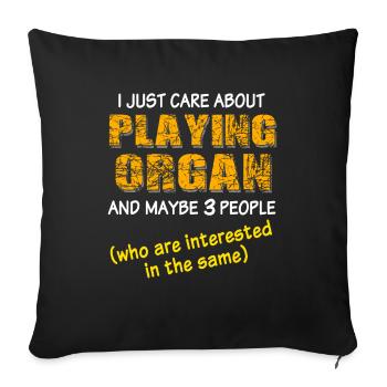Organist Organist Organ - Sofa pillowcase 17,3'' x 17,3'' (45 x 45 cm) - black - Front