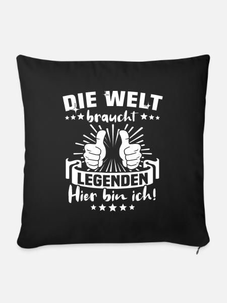 Legende Legenden - Sofakissenbezug 45 x 45 cm - Schwarz