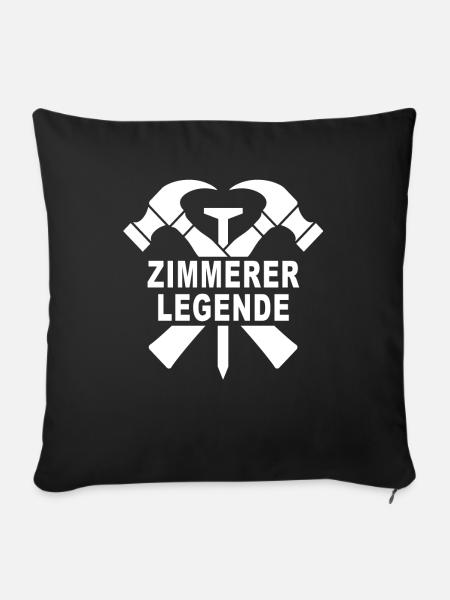 Zimmermann Zimmerer Zimmerleute - Sofakissenbezug 45 x 45 cm - Schwarz