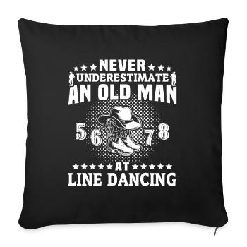 Danse en ligne Homme Danse en ligne Hommes - Housse de coussin décorative 45 x 45 cm - noir - Devant
