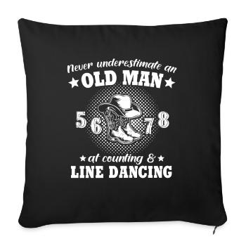 Danse en ligne Homme Danse en ligne Hommes - Housse de coussin décorative 45 x 45 cm - noir - Devant
