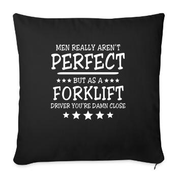 Forklift driver Forklift Forklift - Sofa pillowcase 17,3'' x 17,3'' (45 x 45 cm) - black - Front