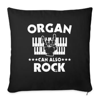 Organistes Organistes d’orgue - Housse de coussin décorative 45 x 45 cm - noir - Devant