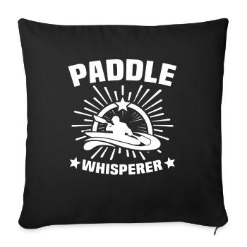 Kayak Whisperer Kayakiste - Housse de coussin décorative 45 x 45 cm - noir - Devant
