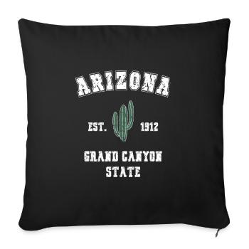 Arizona Cactus Retro Saguaro Cactus Vintage Love - Sofa pillowcase 17,3'' x 17,3'' (45 x 45 cm) - black - Front