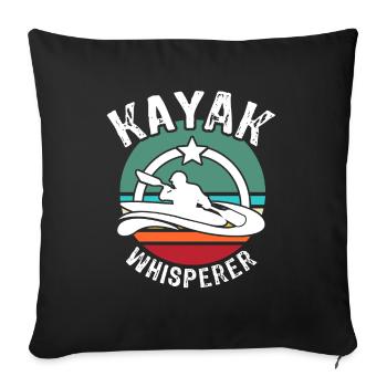 Kayak Flüsterer Kayaking - Sofakissenbezug 45 x 45 cm - Schwarz - Vorne