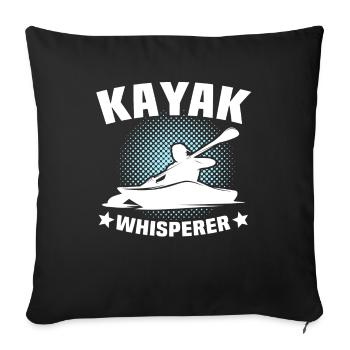 Kayak Flüsterer Kayaking - Sofakissenbezug 45 x 45 cm - Schwarz - Vorne