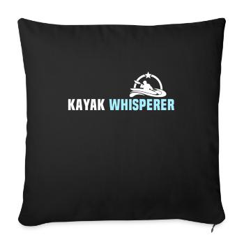 Kayakiste Kayak Kayak - Housse de coussin décorative 45 x 45 cm - noir - Devant