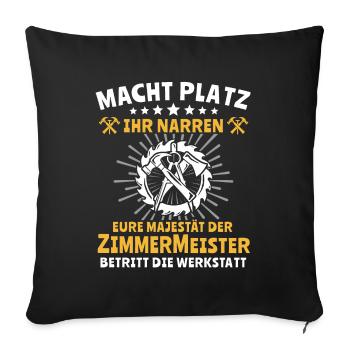 Zimmermann Zimmerer - Sofakissenbezug 45 x 45 cm - Schwarz - Vorne