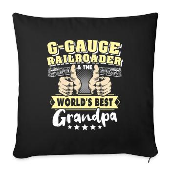 Voie ferrée de jardin G Opa - Housse de coussin décorative 45 x 45 cm - noir - Devant