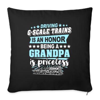 Voie ferrée de jardin G Opa - Housse de coussin décorative 45 x 45 cm - noir - Devant
