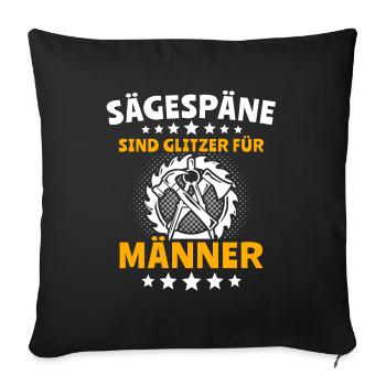 Zimmermann Zimmerer - Sofakissenbezug 45 x 45 cm - Schwarz - Vorne