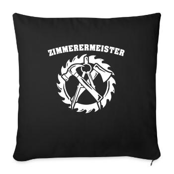 Zimmermann Zimmerer - Sofakissenbezug 45 x 45 cm - Schwarz - Vorne