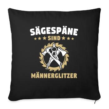 Zimmermann Zimmerer - Sofakissenbezug 45 x 45 cm - Schwarz - Vorne
