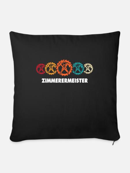 Zimmermann Zimmerleute Zimmerer - Sofakissenbezug 45 x 45 cm - Schwarz
