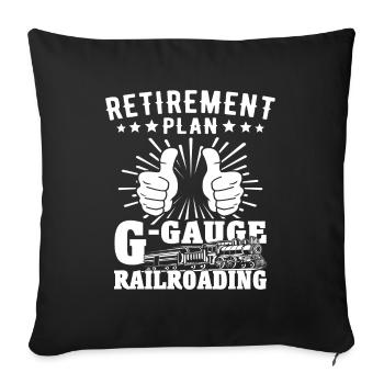 Garden Railway Pensioner Garden Railway G Gauge - Housse de coussin décorative 45 x 45 cm - noir - Devant