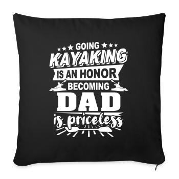 Kayakfahrer Papa Kayaker - Sofa pillowcase 17,3'' x 17,3'' (45 x 45 cm) - black - Front