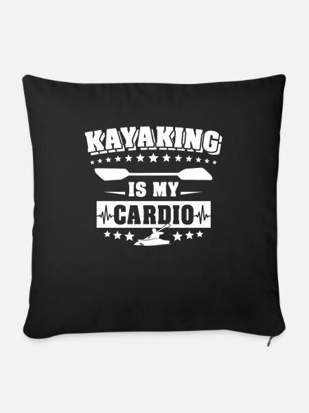 Kayaking Kayak Kayaker - Sofakissenbezug 45 x 45 cm - Schwarz