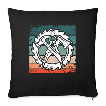 Zimmermann Sayings Carpenter - Sofa pillowcase 17,3'' x 17,3'' (45 x 45 cm) - black - Front
