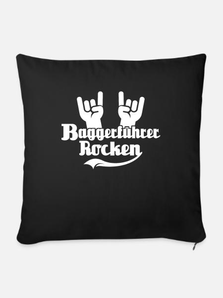 Baggerfuehrer Baggerfahrer - Sofakissenbezug 45 x 45 cm - Schwarz