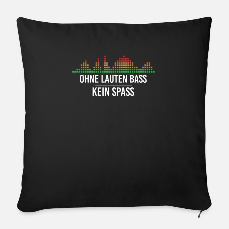 Techno lauter Bass - Sofakissenbezug 45 x 45 cm - Schwarz