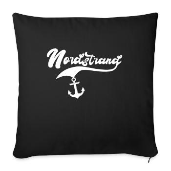 Nordstrander Sprüche Nordstrand - Sofakissenbezug 45 x 45 cm - Schwarz - Vorne