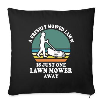 Lawn mower sayings - Sofa pillowcase 17,3'' x 17,3'' (45 x 45 cm) - black - Front