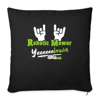 Robotic lawn mower Robotic lawn mower - Sofa pillowcase 17,3'' x 17,3'' (45 x 45 cm) - black - Front