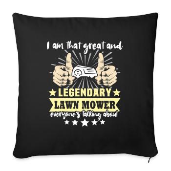Robotic lawn mower Robotic lawn mower - Sofa pillowcase 17,3'' x 17,3'' (45 x 45 cm) - black - Front