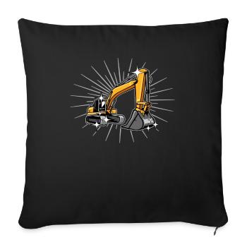 Baggerfuehrer Sprüche Baggerfahrer - Sofakissenbezug 45 x 45 cm - Schwarz - Vorne