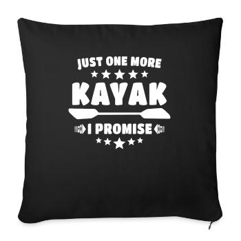 Kayak Kayaking - Housse de coussin décorative 45 x 45 cm - noir - Devant