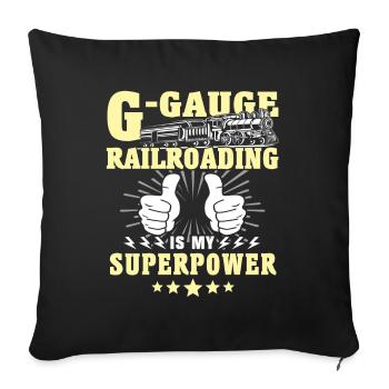 Voie ferrée de jardin G - Housse de coussin décorative 45 x 45 cm - noir - Devant