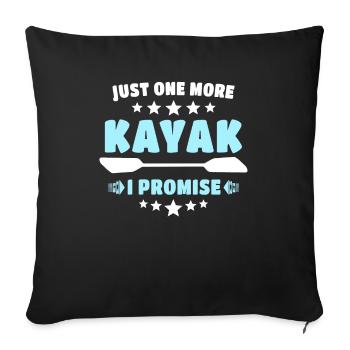 Kajak Kayaking - Sofakissenbezug 45 x 45 cm - Schwarz - Vorne