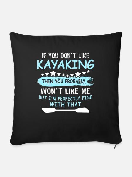 Kayaking - Sofakissenbezug 45 x 45 cm - Schwarz