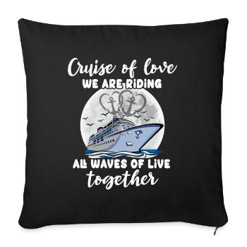 Cruising together - Sofa pillowcase 17,3'' x 17,3'' (45 x 45 cm) - black - Front