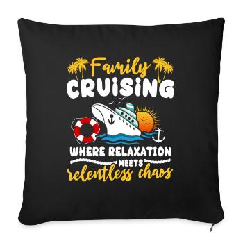 Croisière - Housse de coussin décorative 45 x 45 cm - noir - Devant