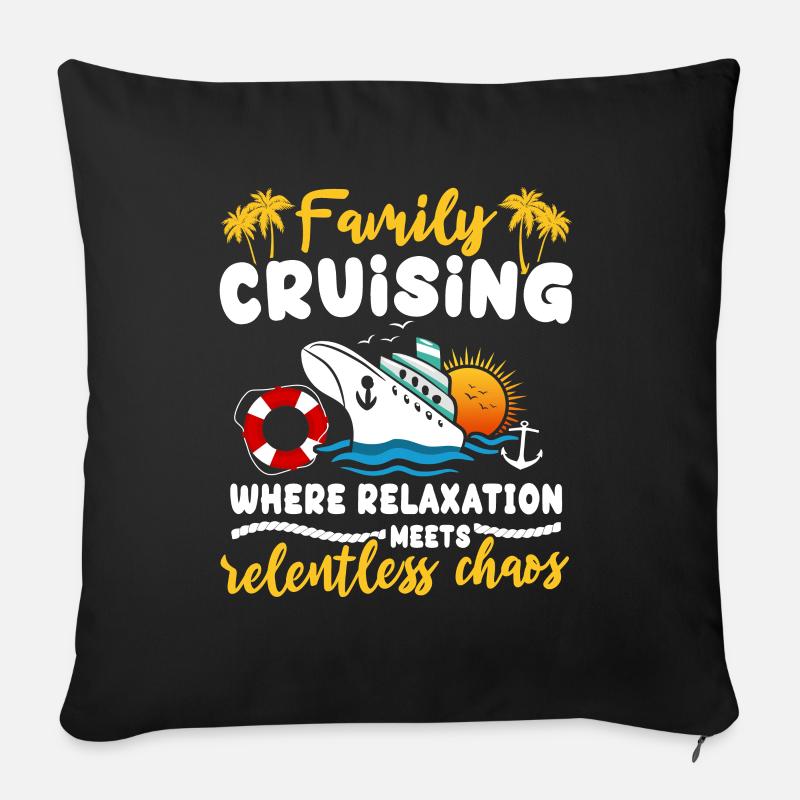 Croisière - Housse de coussin décorative 45 x 45 cm - noir