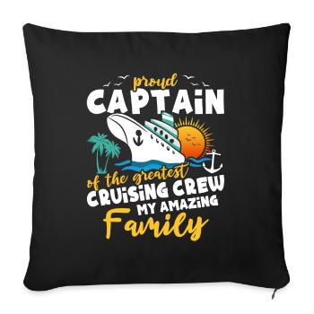 Croisière - Housse de coussin décorative 45 x 45 cm - noir - Devant