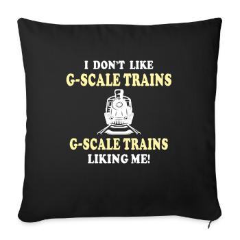 Gartenbahn Garteneisenbahn Spur G - Sofakissenbezug 45 x 45 cm - Schwarz - Vorne