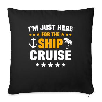 Croisière - Housse de coussin décorative 45 x 45 cm - noir - Devant