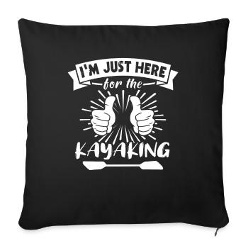 Kayaking Kayaker Kayak - Sofa pillowcase 17,3'' x 17,3'' (45 x 45 cm) - black - Front